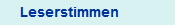 Leserstimmen